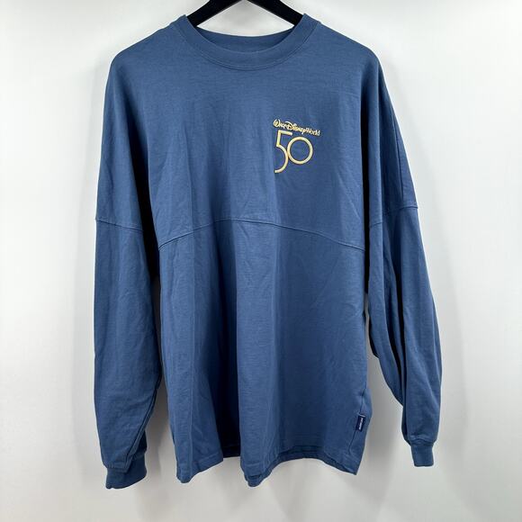 Disney 50th Mickey Mouse Blue & Gold Iridescent Spirit Jersey Extra Large - Picture 1 of 7